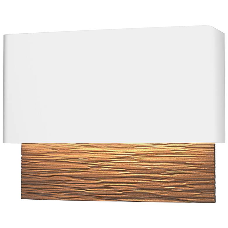 Image 1 Stratum 9.5"H Bronze Accented Coastal White Dark Sky LED Outdoor Sconc
