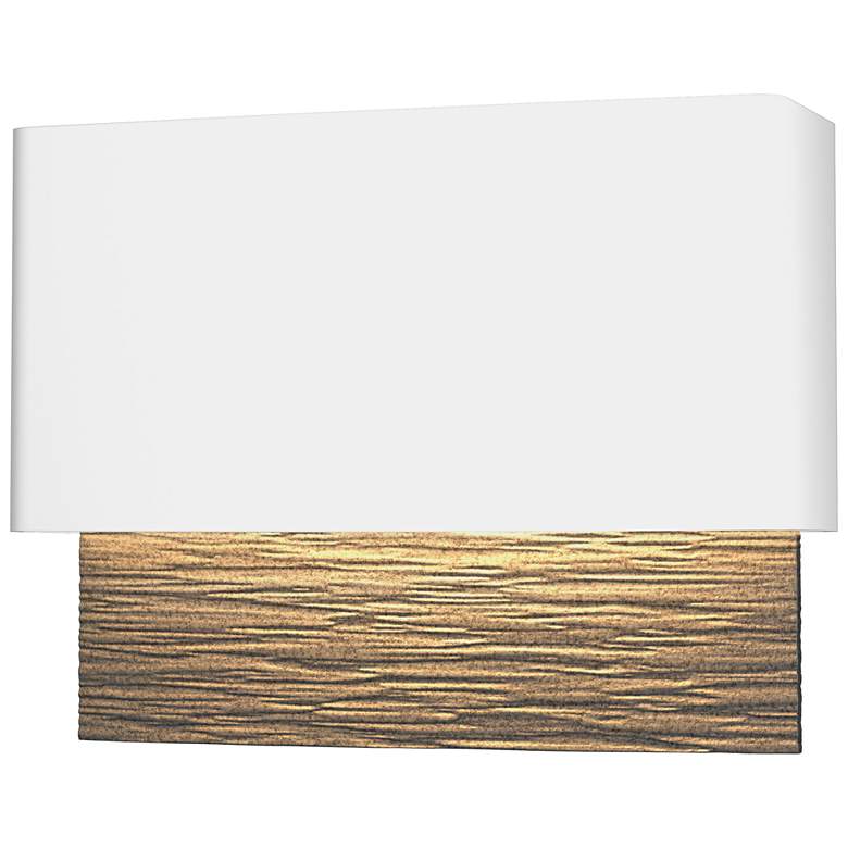 Image 1 Stratum 9.5"H Iron Accented Coastal White Dark Sky LED Outdoor Sconce