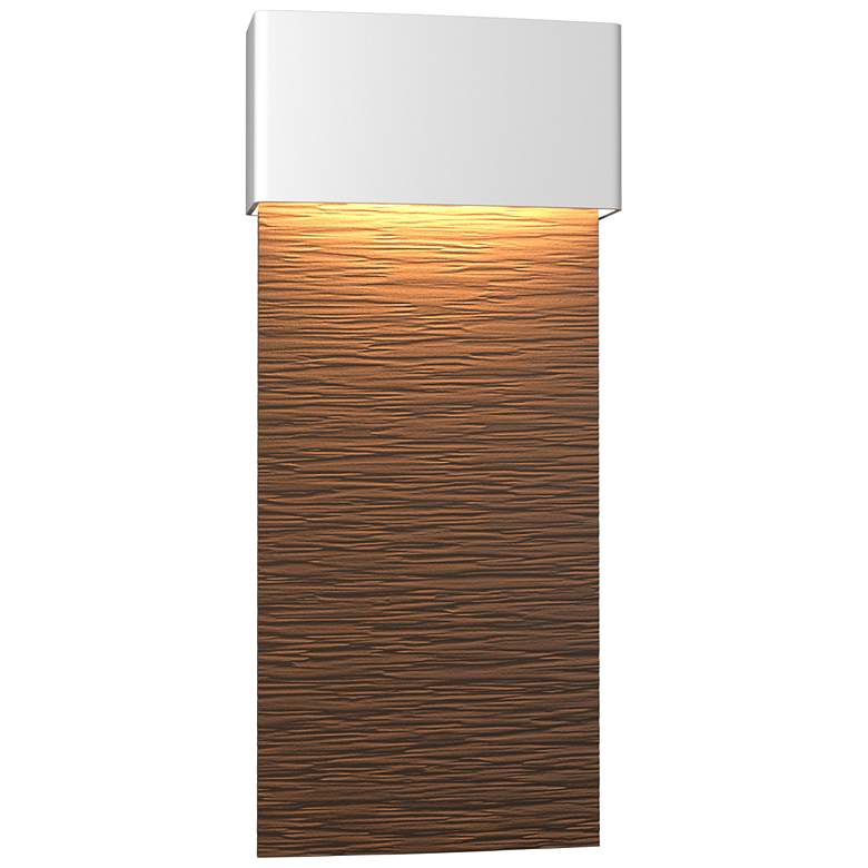 Image 1 Stratum 9.5 inchH Large Bronze Accented White Dark Sky LED Outdoor Sconce