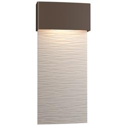 Stratum 9.5&quot;H Large White Accented Bronze Dark Sky LED Outdoor Sconce