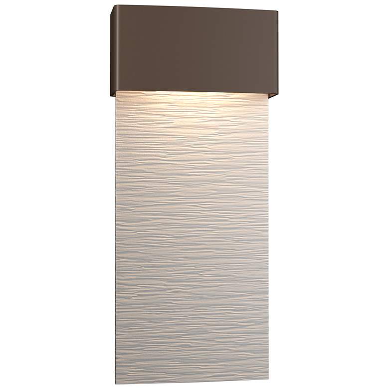 Image 1 Stratum 9.5"H Large White Accented Bronze Dark Sky LED Outdoor Sconce