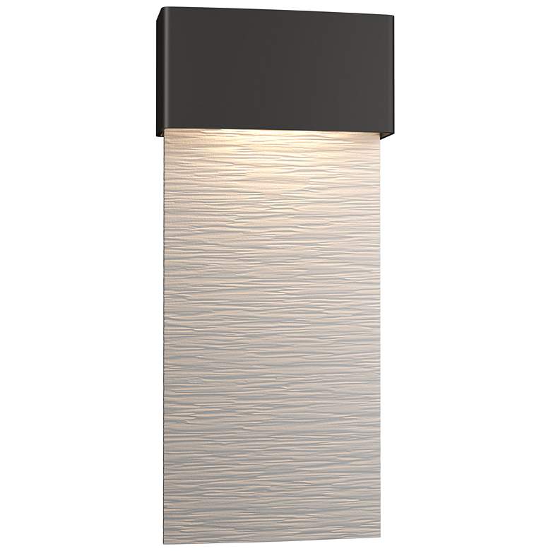 Image 1 Stratum 9.5"H Large White Accented Bronze Dark Sky LED Outdoor Sconce