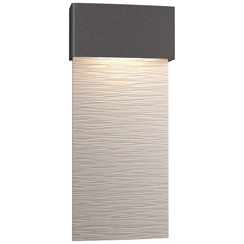Image 1 Stratum 9.5"H Large White Accented Coastal Iron Dark Sky LED Outdoor S
