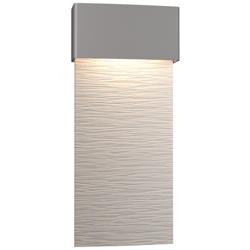 Stratum 9.5&quot;H Large White Accented Steel Dark Sky LED Outdoor Sconce