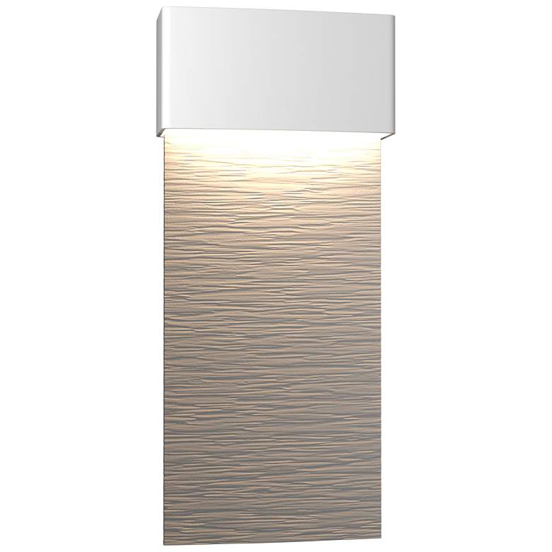 Image 1 Stratum 9.5"H Large White Accented White Dark Sky LED Outdoor Sconce