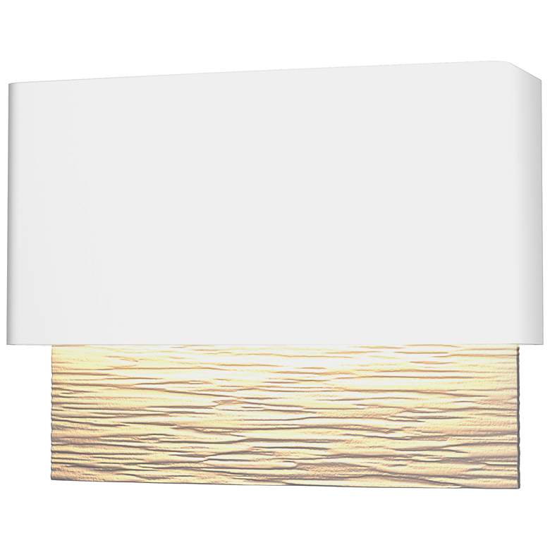 Image 1 Stratum 9.5"H Steel Accented Coastal White Dark Sky LED Outdoor Sconce