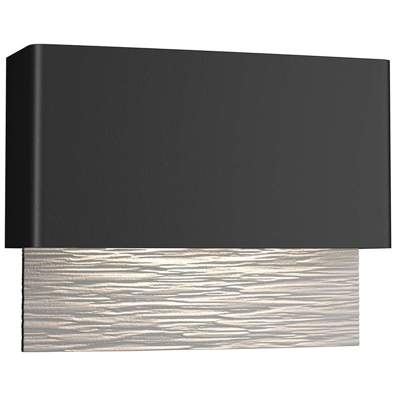 Image 1 Stratum 9.5"H White Accented Coastal Black Dark Sky LED Outdoor Sconce
