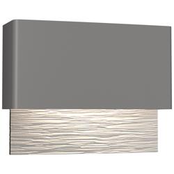 Stratum 9.5&quot;H White Accented Coastal Steel Dark Sky LED Outdoor Sconce