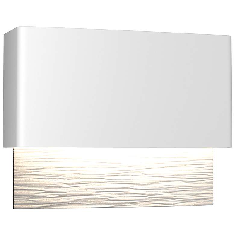 Image 1 Stratum 9.5 inchH White Accented Coastal White Dark Sky LED Outdoor Sconce