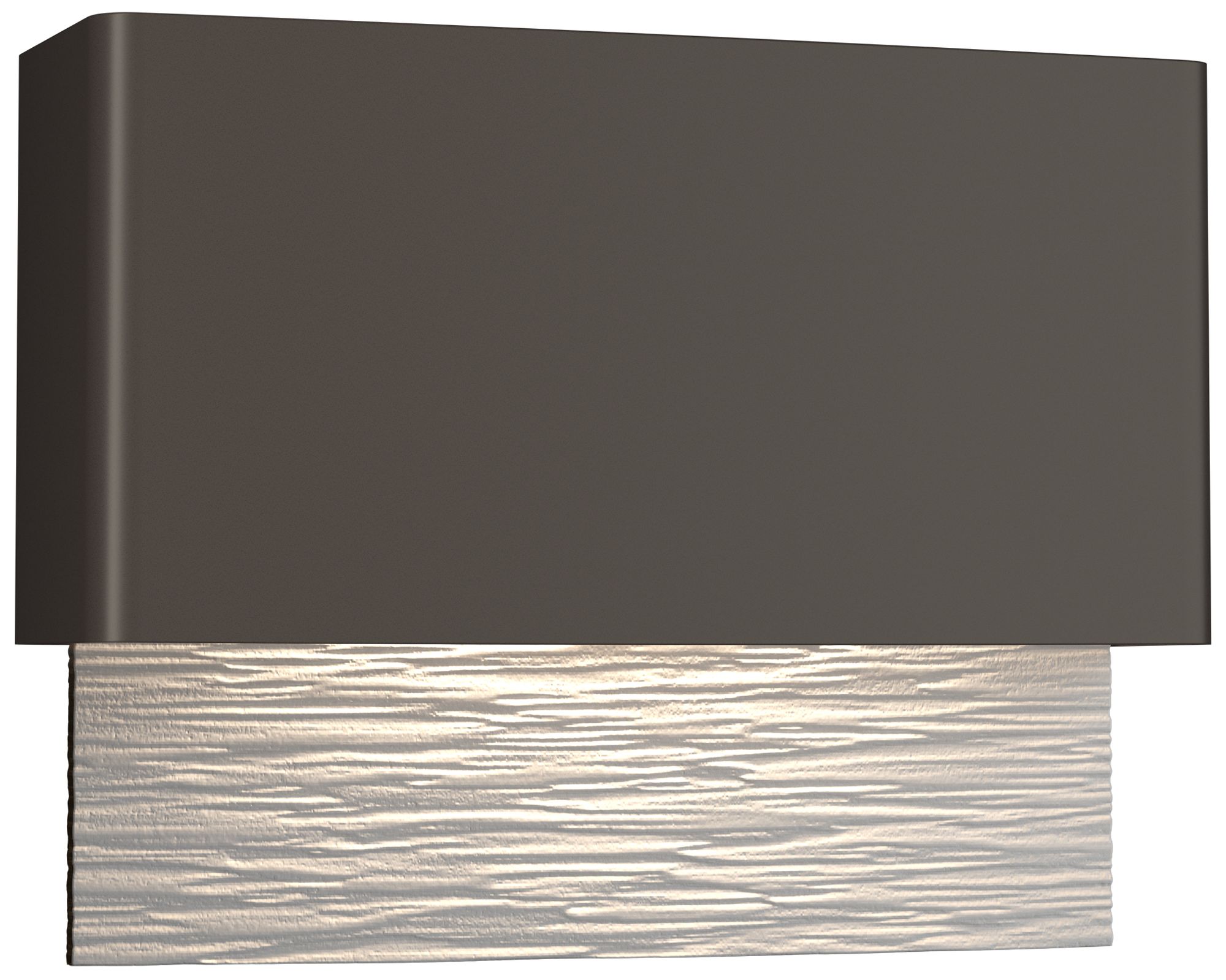 Stratum 9.5"H White Coastal Dark Smoke Dark Sky LED Outdoor S Made to