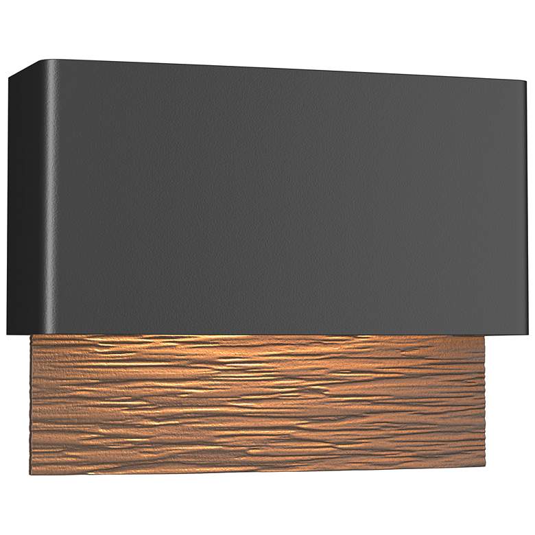 Image 1 Stratum Dark Sky LED Outdoor Sconce - Black Finish - Bronze Accents