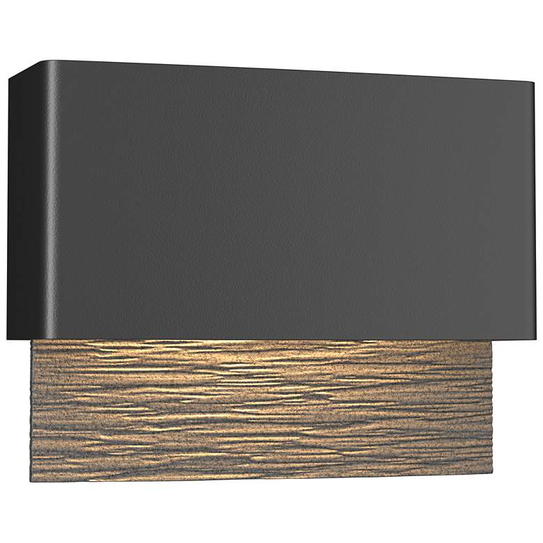 Image 1 Stratum Dark Sky LED Outdoor Sconce - Black Finish - Iron Accents