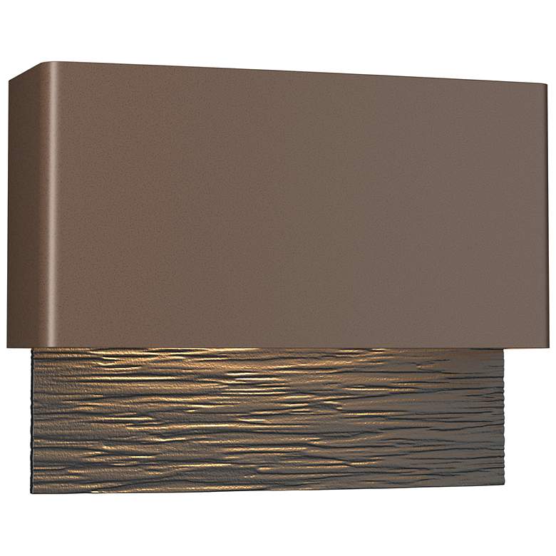 Image 1 Stratum Dark Sky LED Outdoor Sconce - Bronze Finish - Black Accents