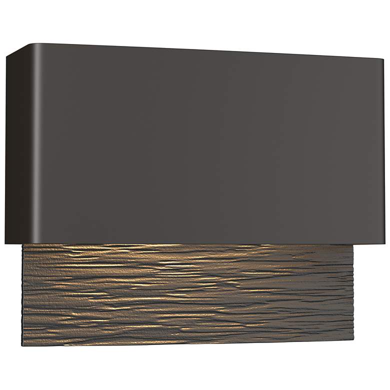 Image 1 Stratum Dark Sky LED Outdoor Sconce - Bronze Finish - Black Accents