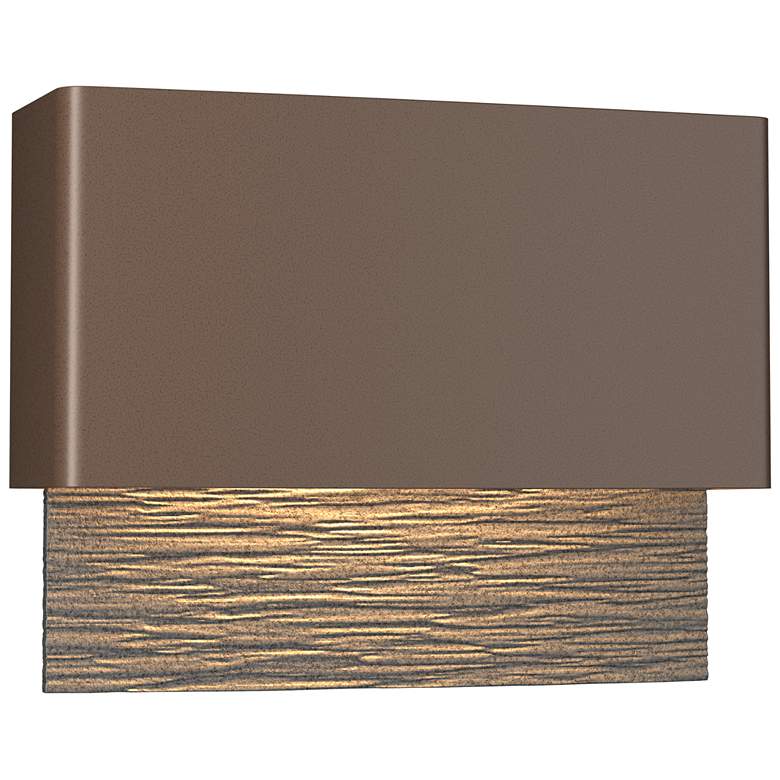 Image 1 Stratum Dark Sky LED Outdoor Sconce - Bronze Finish - Iron Accents