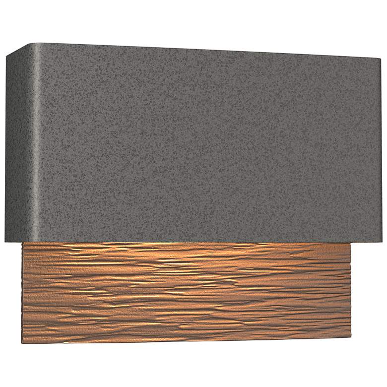 Image 1 Stratum Dark Sky LED Outdoor Sconce - Iron Finish - Bronze Accents