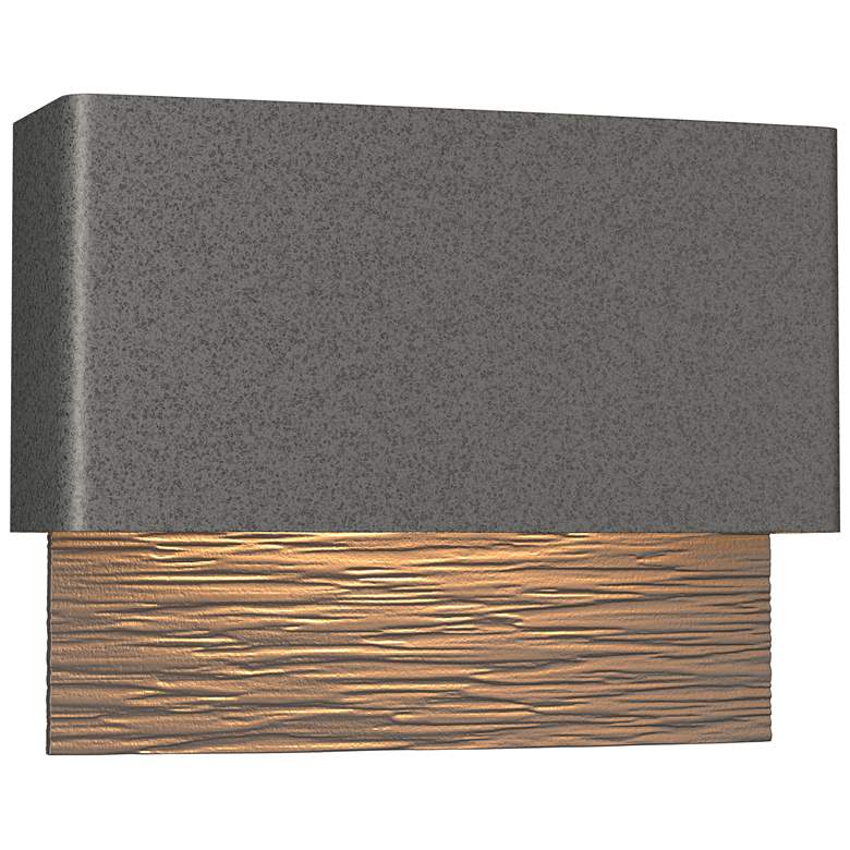 Image 1 Stratum Dark Sky LED Outdoor Sconce - Iron Finish - Smoke Accents