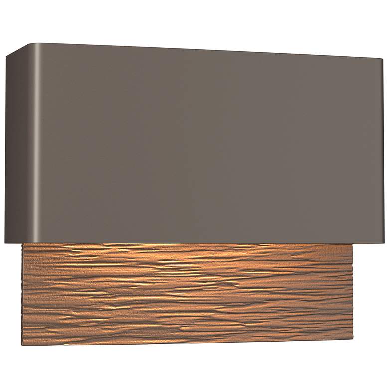 Image 1 Stratum Dark Sky LED Outdoor Sconce - Smoke Finish - Bronze Accents