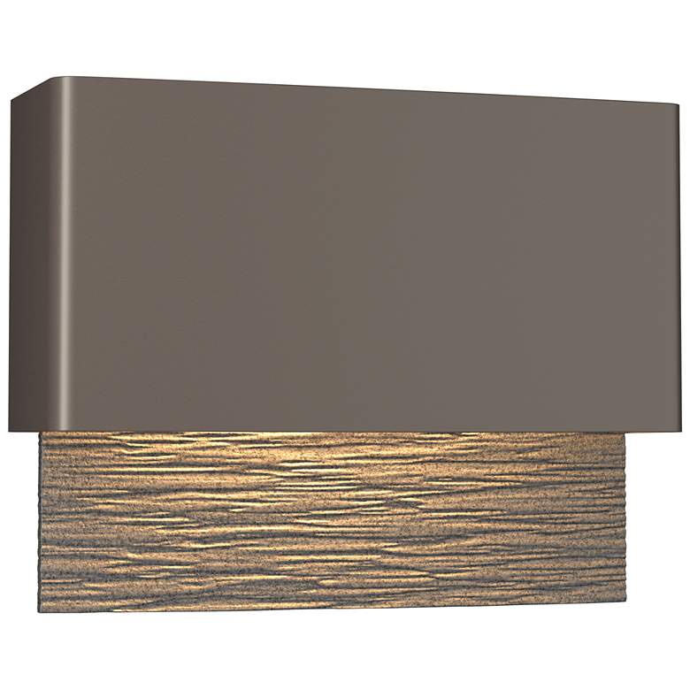 Image 1 Stratum Dark Sky LED Outdoor Sconce - Smoke Finish - Iron Accents