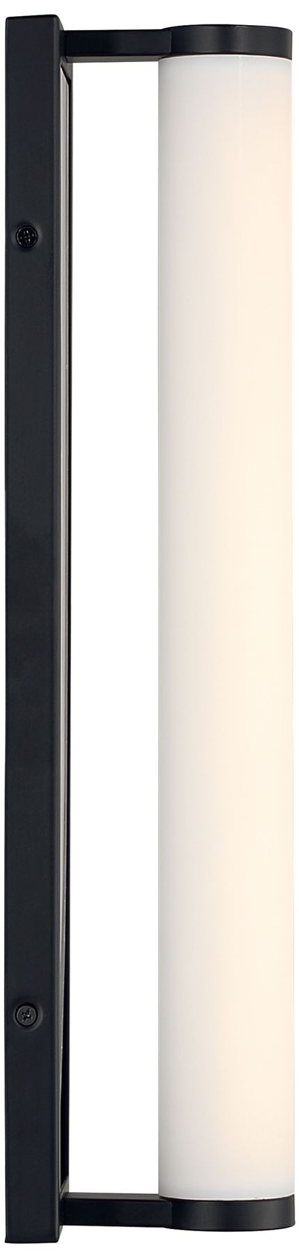Image 4 Stratum Integrated LED 18in Vanity in Matte Black with Jazz White Marble more views