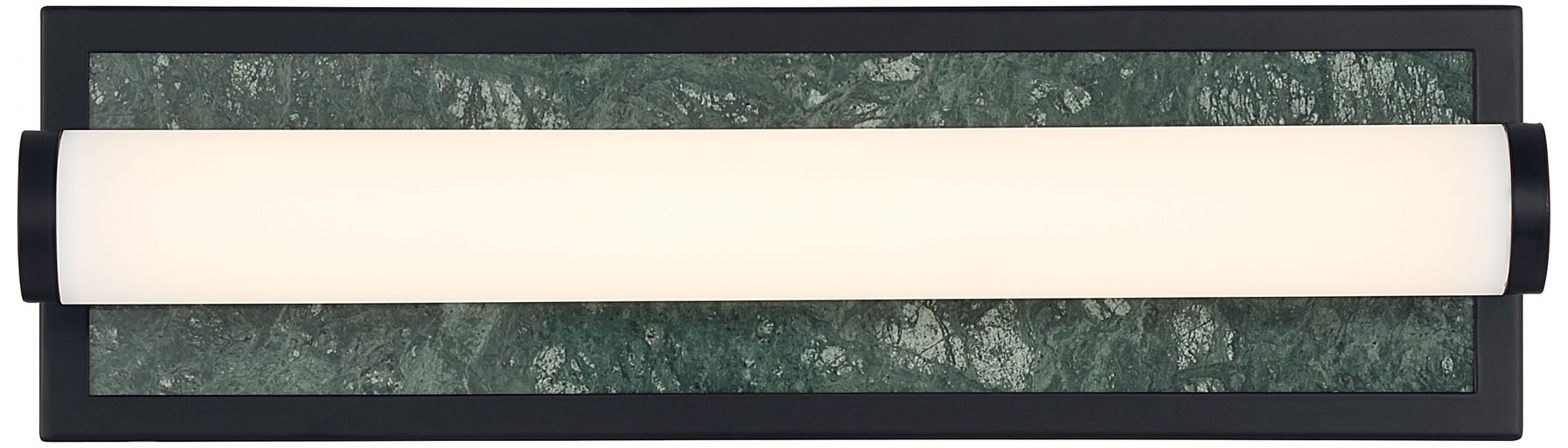Image 2 Stratum Integrated LED 18in Vanity in Matte Black with Persian Green Marble more views
