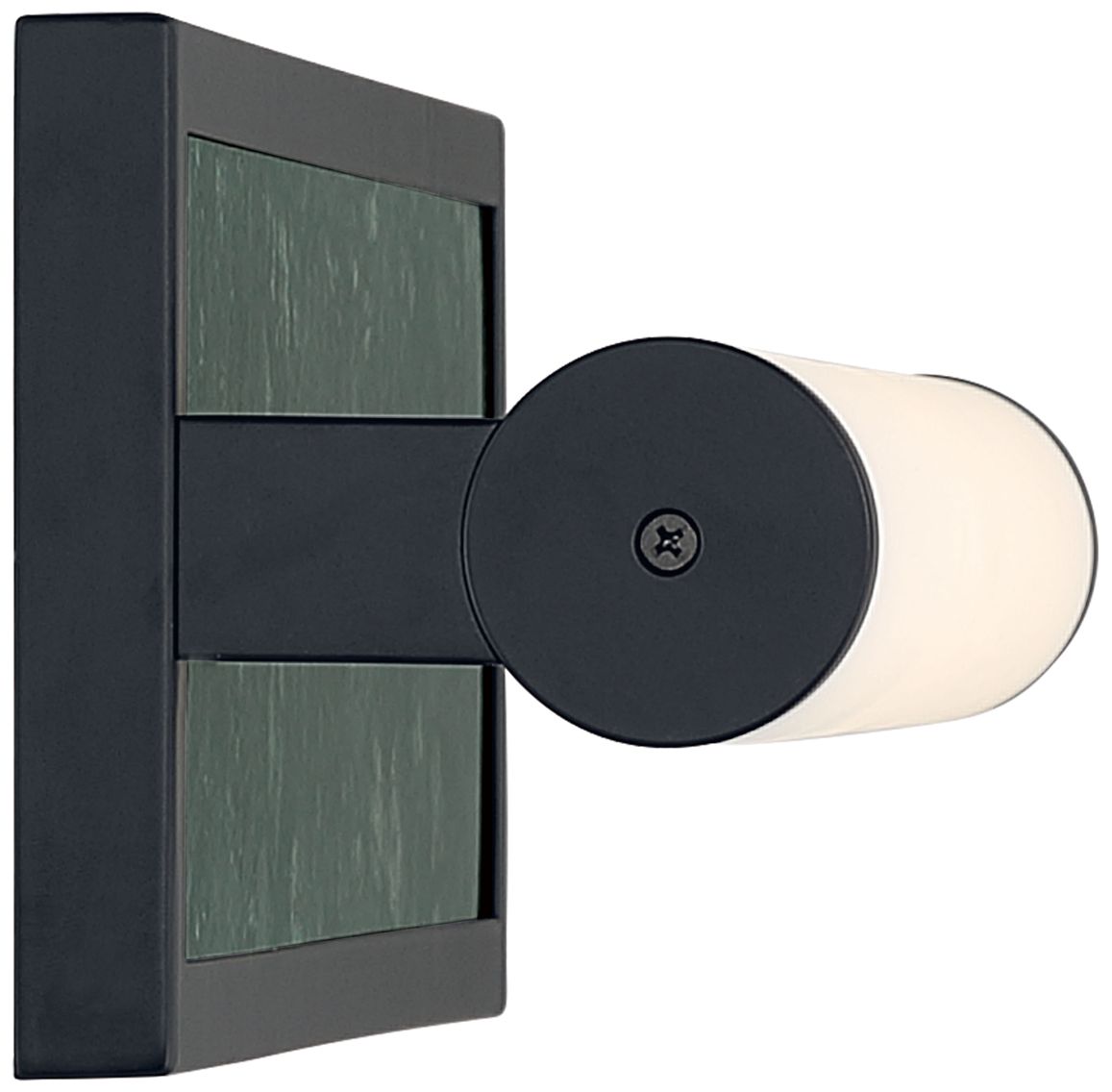 Image 3 Stratum Integrated LED 18in Vanity in Matte Black with Persian Green Marble more views