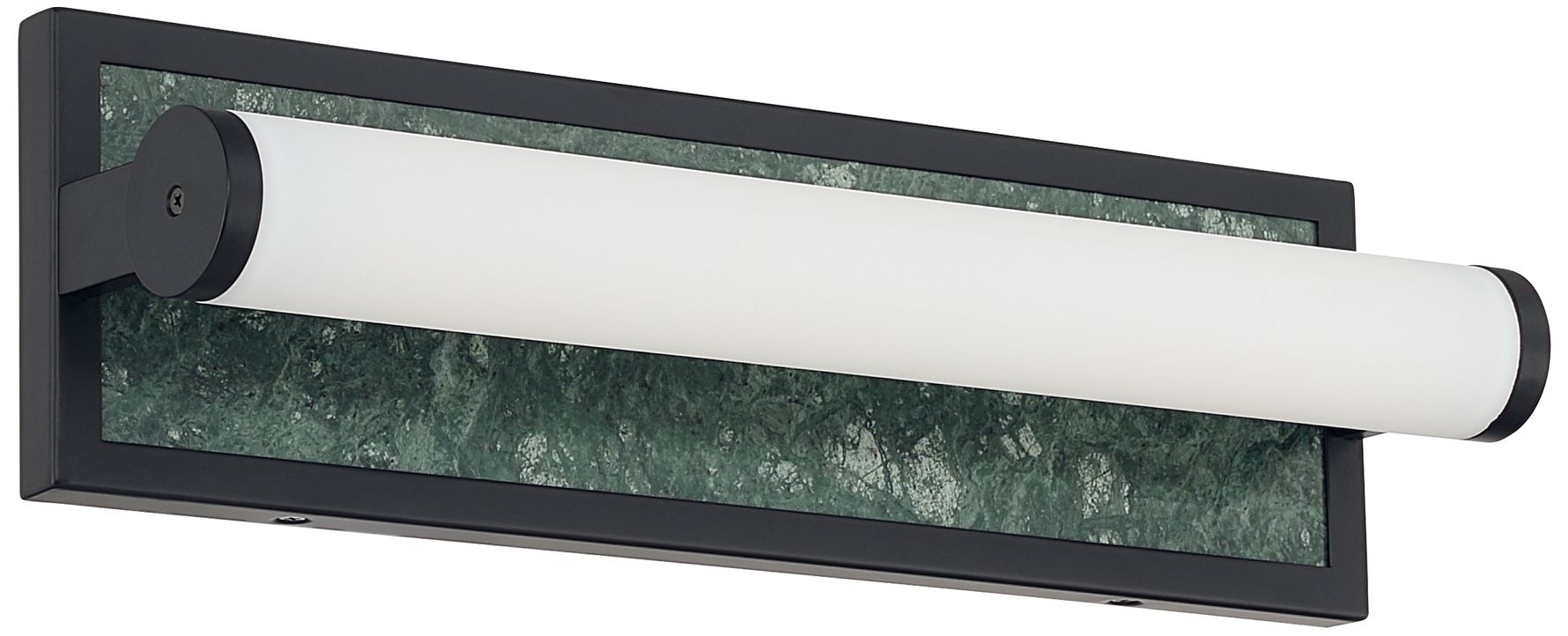 Image 5 Stratum Integrated LED 18in Vanity in Matte Black with Persian Green Marble more views