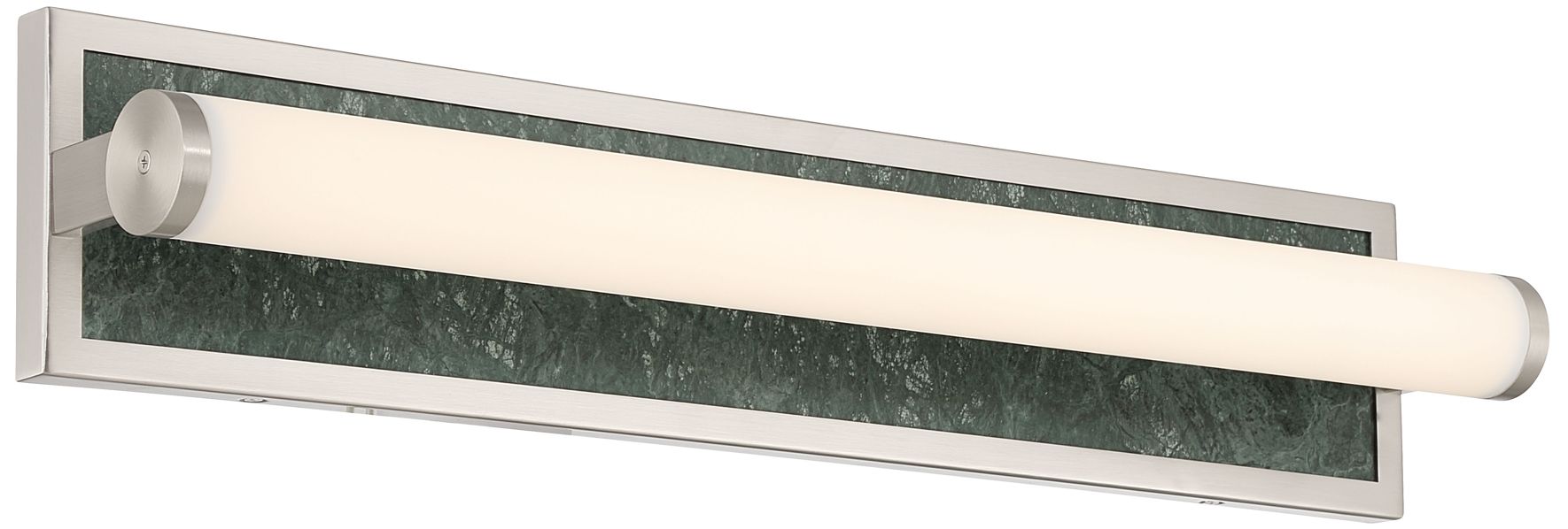 Stratum Integrated LED 24in Vanity in Matte Black with Jazz White Marble