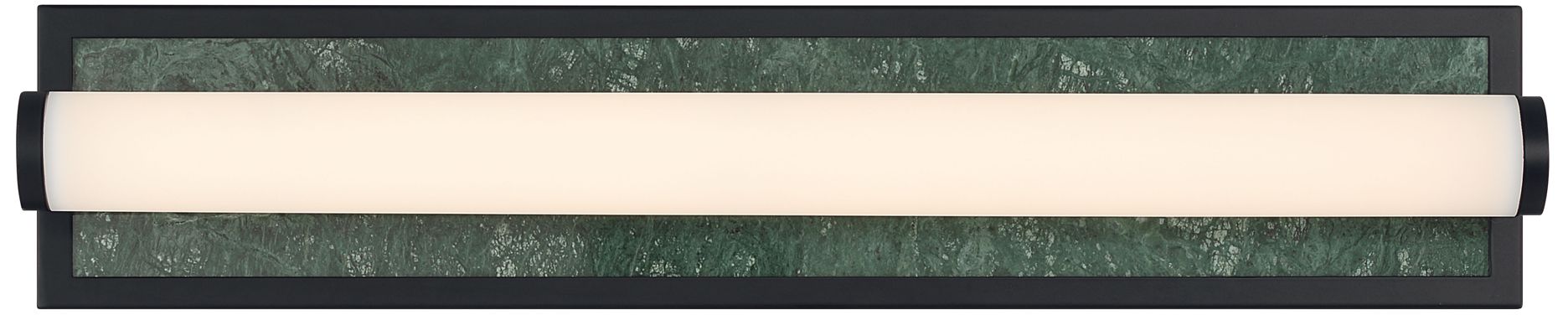 Image 2 Stratum Integrated LED 24in Vanity in Matte Black with Persian Green Marble more views