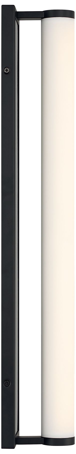 Image 4 Stratum Integrated LED 24in Vanity in Matte Black with Persian Green Marble more views