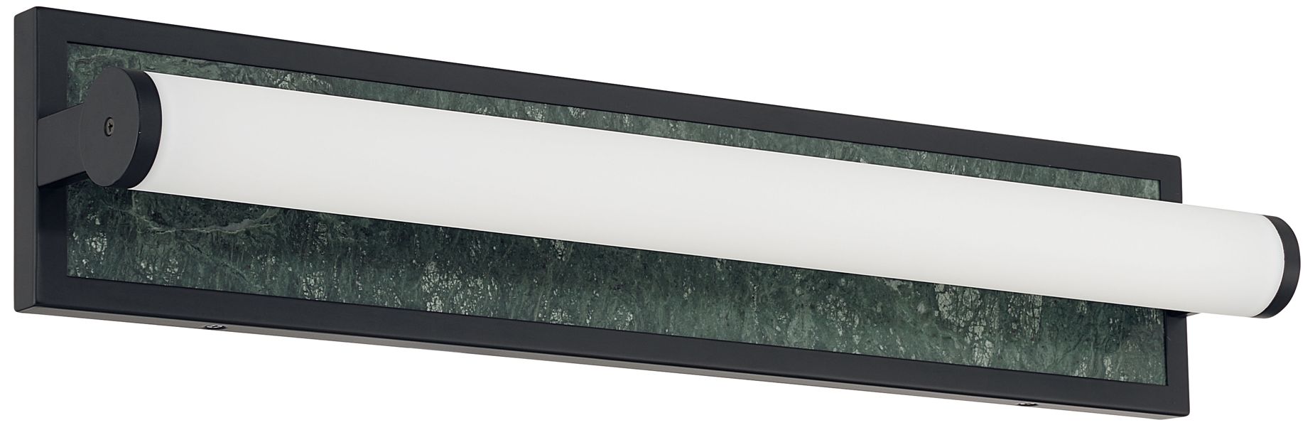 Image 7 Stratum Integrated LED 24in Vanity in Matte Black with Persian Green Marble more views