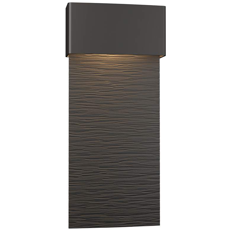 Image 1 Stratum Large Dark Sky LED Outdoor Sconce - Bronze - Black Accents