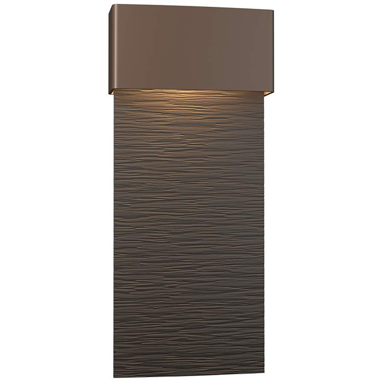 Image 1 Stratum Large Dark Sky LED Outdoor Sconce - Bronze - Bronze Accents