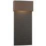 Stratum Large Dark Sky LED Outdoor Sconce - Bronze Finish - Black Accents