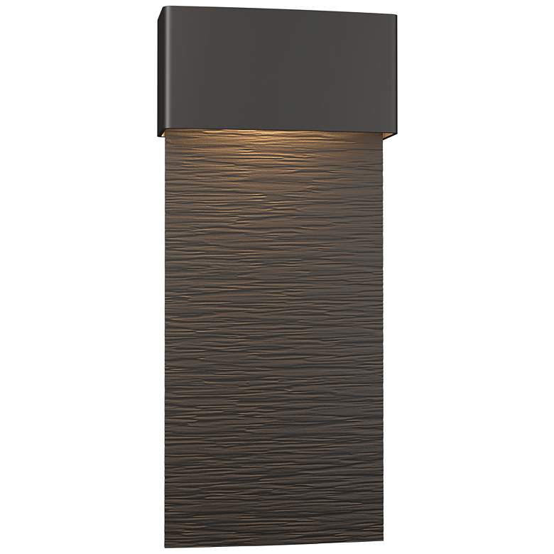 Image 1 Stratum Large Dark Sky LED Outdoor Sconce - Bronze Finish - Bronze Accents