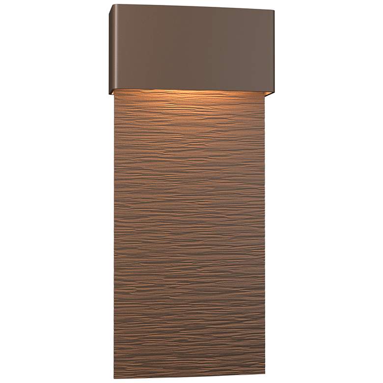 Image 1 Stratum Large Dark Sky LED Outdoor Sconce - Bronze Finish - Bronze Accents