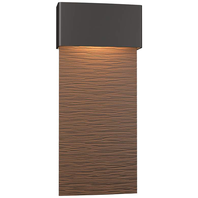 Image 1 Stratum Large Dark Sky LED Outdoor Sconce - Bronze Finish - Bronze Accents