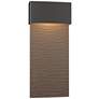 Stratum Large Dark Sky LED Outdoor Sconce - Bronze Finish - Smoke Accents