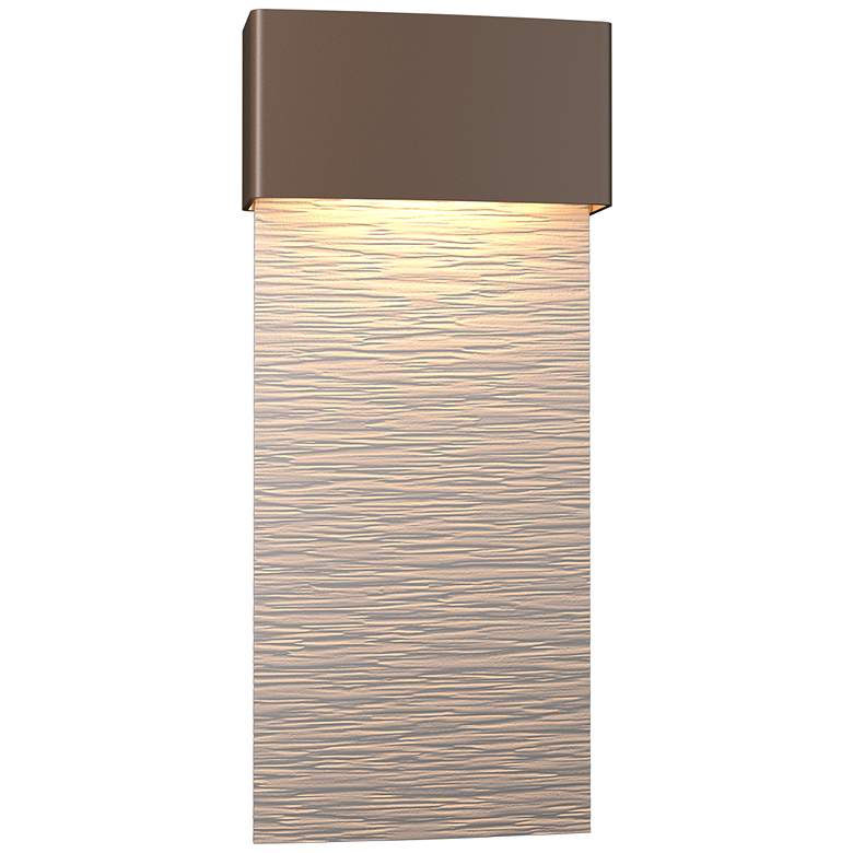 Image 1 Stratum Large Dark Sky LED Outdoor Sconce - Bronze Finish - Steel Accents