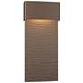 Stratum Large Dark Sky LED Outdoor Sconce - Bronze - Smoke Accents