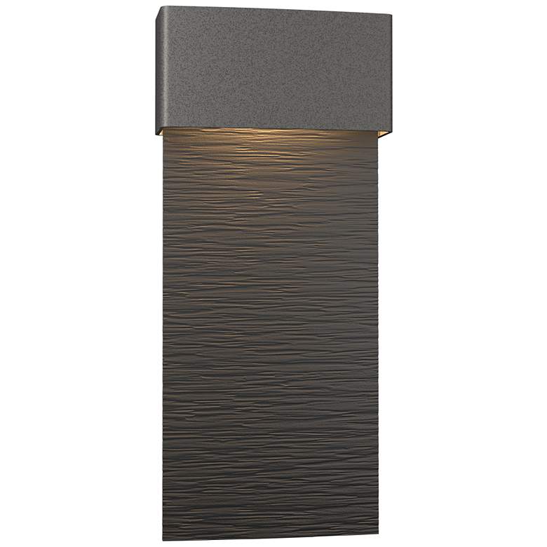 Image 1 Stratum Large Dark Sky LED Outdoor Sconce - Iron - Black Accents
