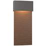 Stratum Large Dark Sky LED Outdoor Sconce - Iron Finish - Bronze Accents