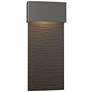 Stratum Large Dark Sky LED Outdoor Sconce - Iron Finish - Bronze Accents