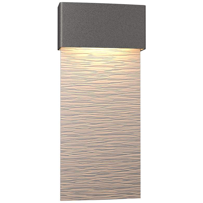 Image 1 Stratum Large Dark Sky LED Outdoor Sconce - Iron Finish - Steel Accents