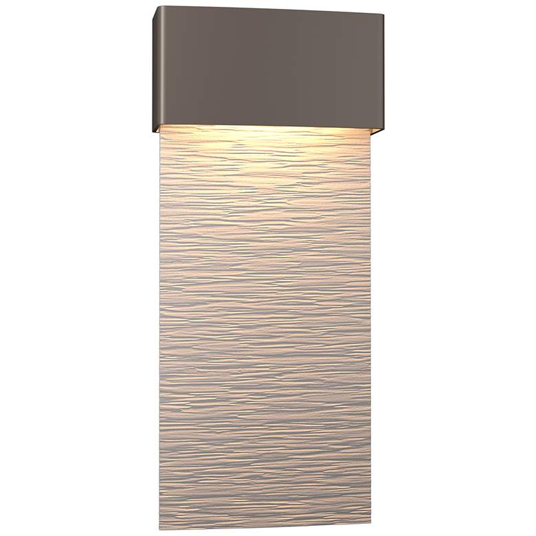 Image 1 Stratum Large Dark Sky LED Outdoor Sconce - Smoke Finish - Steel Accents