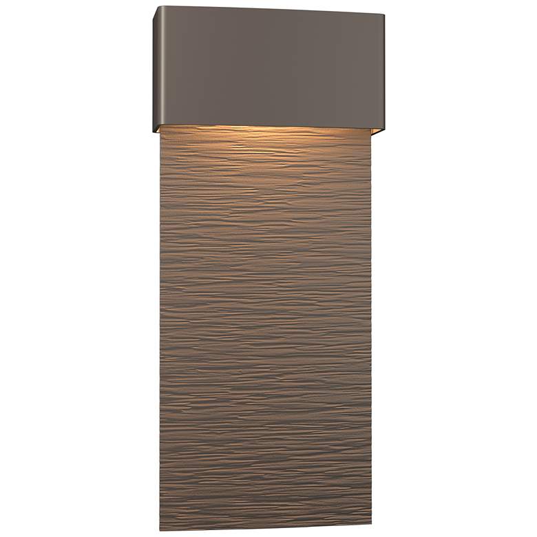 Image 1 Stratum Large Dark Sky LED Outdoor Sconce - Smoke - Smoke Accents