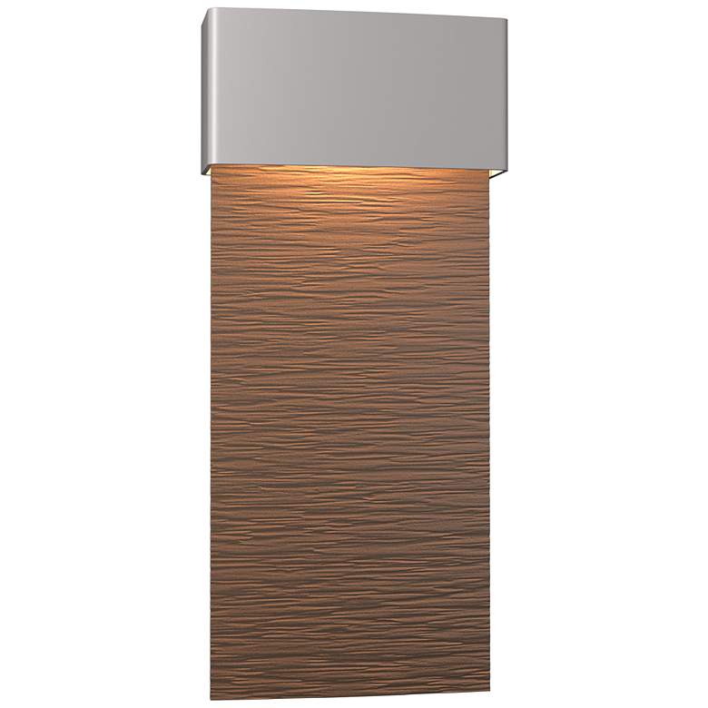 Image 1 Stratum Large Dark Sky LED Outdoor Sconce - Steel - Bronze Accents