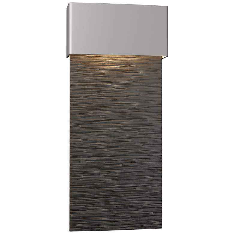 Image 1 Stratum Large Dark Sky LED Outdoor Sconce - Steel Finish - Black Accents
