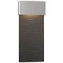 Stratum Large Dark Sky LED Outdoor Sconce - Steel Finish - Black Accents