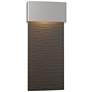 Stratum Large Dark Sky LED Outdoor Sconce - Steel Finish - Bronze Accents